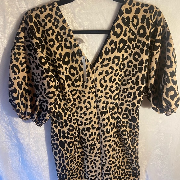 ASOS Midi Leopard Print Dress - Picture 4 of 5